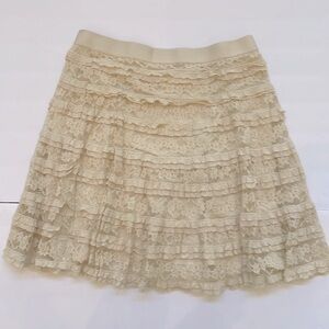 Max Studio Lace/ Ruffle Mini Skirt, Women’s Size Small